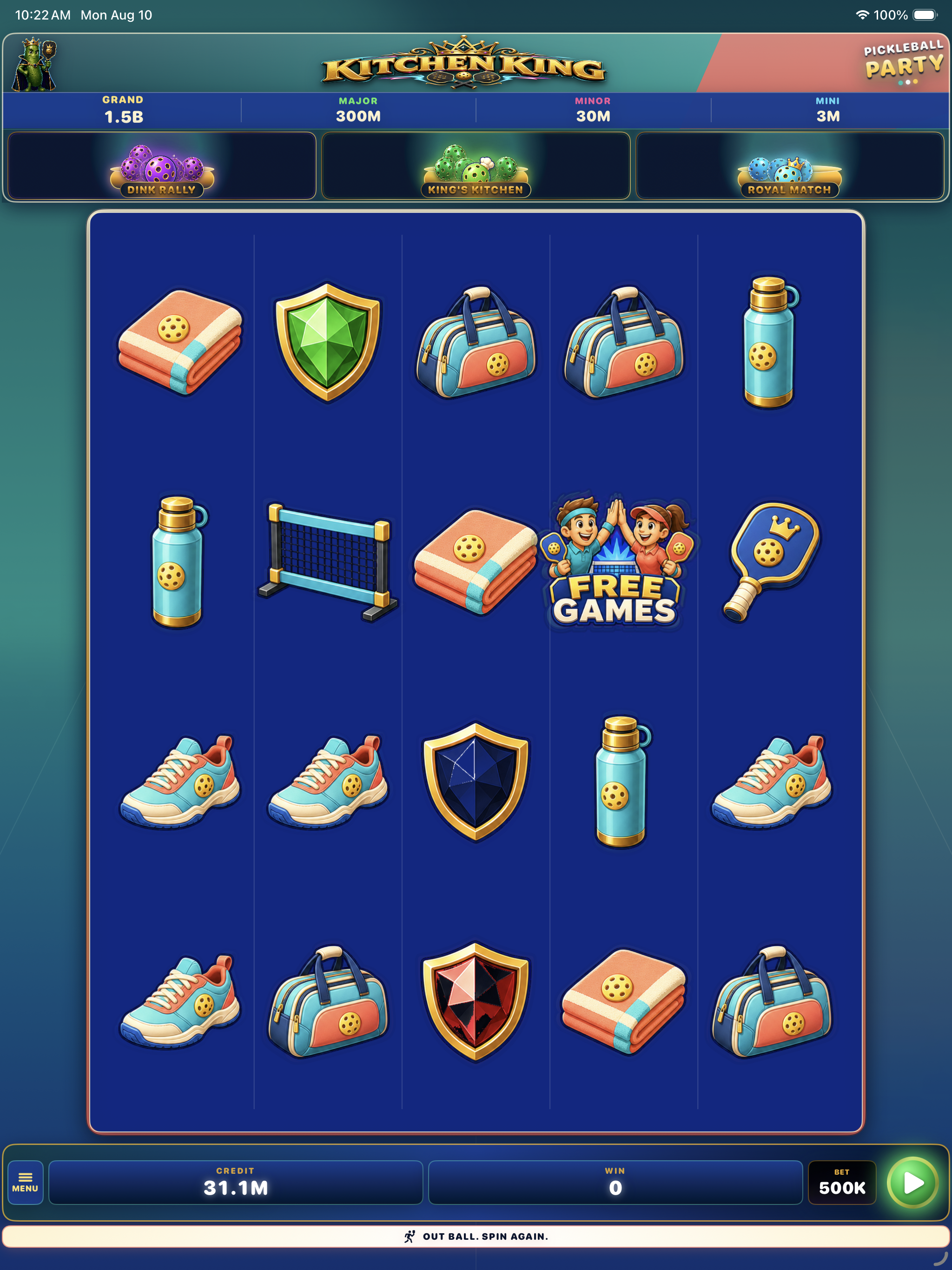 Kitchen King Free Games trigger on iPad
