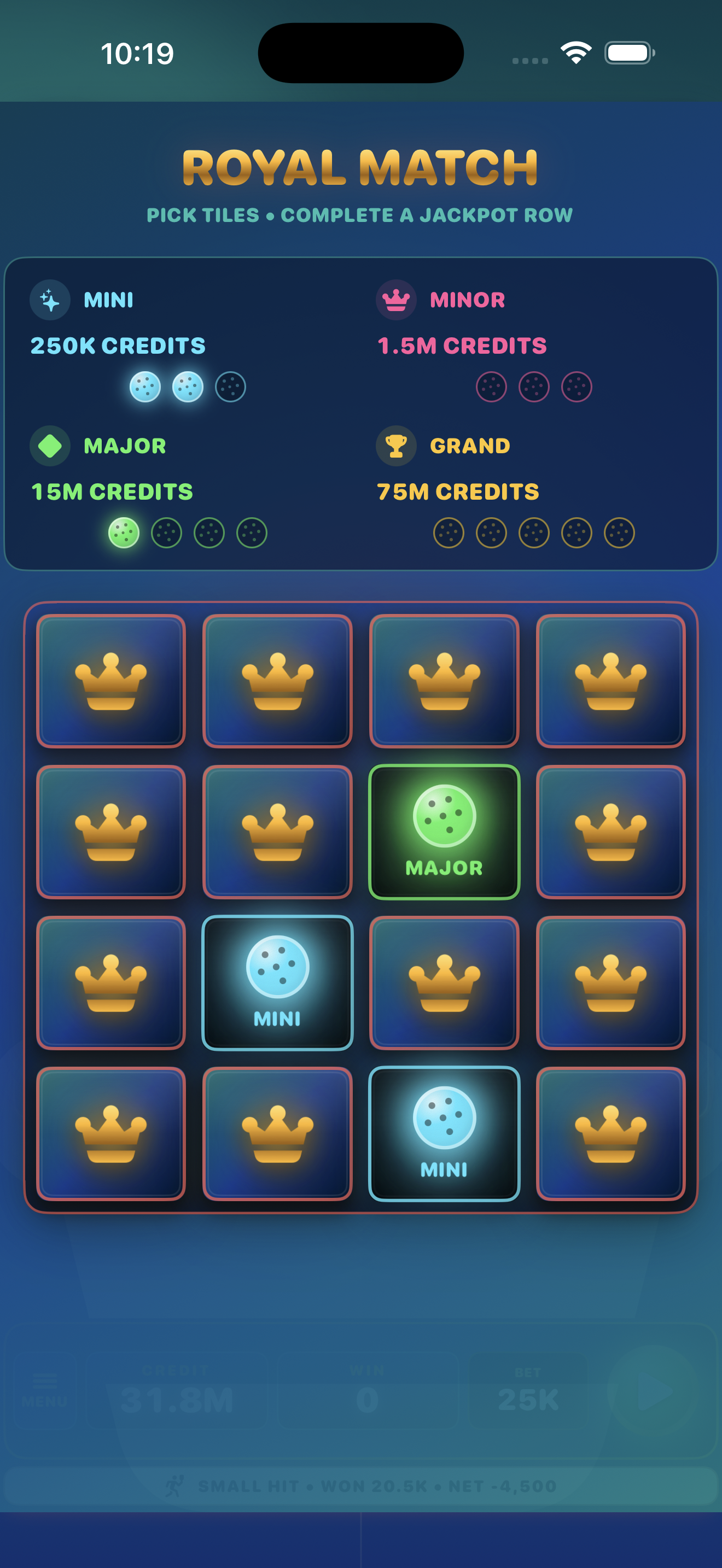 Kitchen King Royal Match bonus on iPhone
