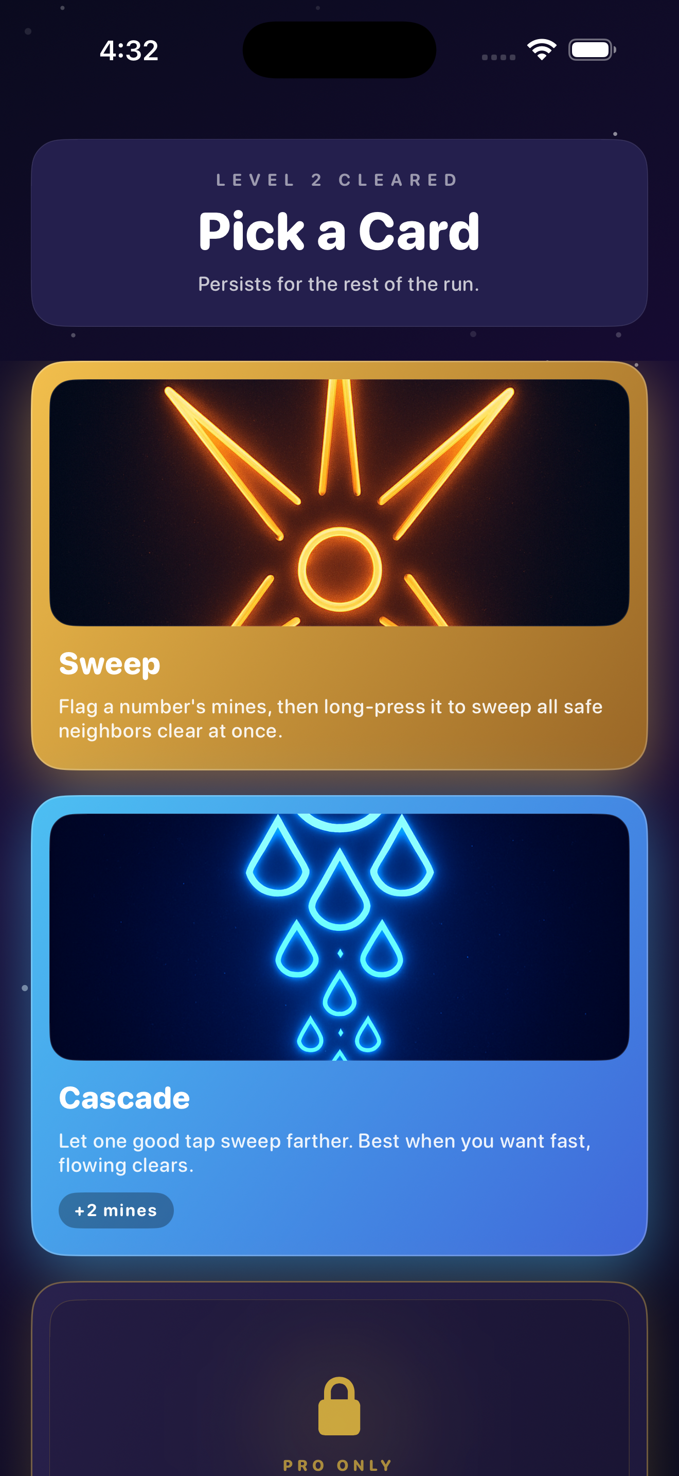Lattice card draft screen