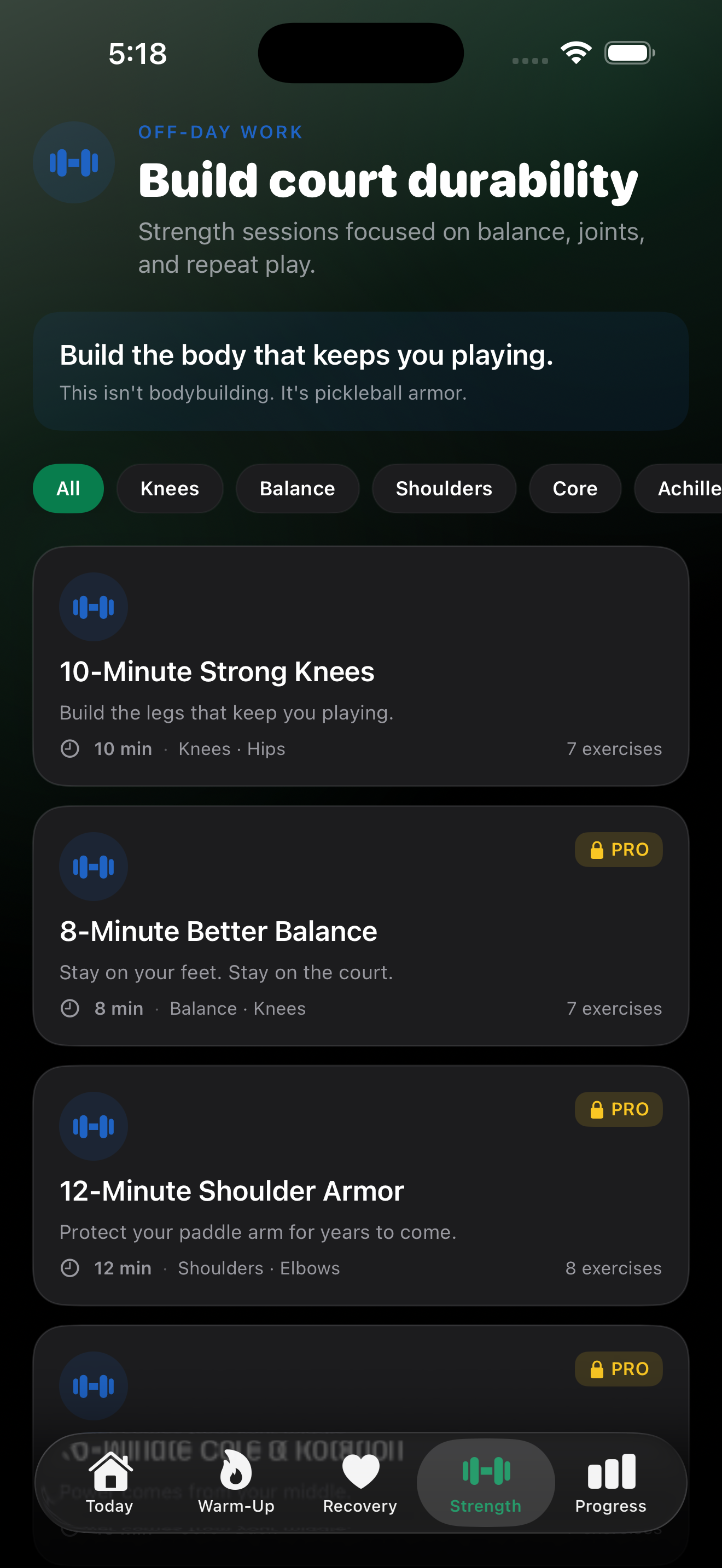 PickleStrong strength routine library